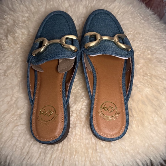 White Mountain Stylish Vintage Blue Castor Mule for Women Size 6 - Picture 5 of 10